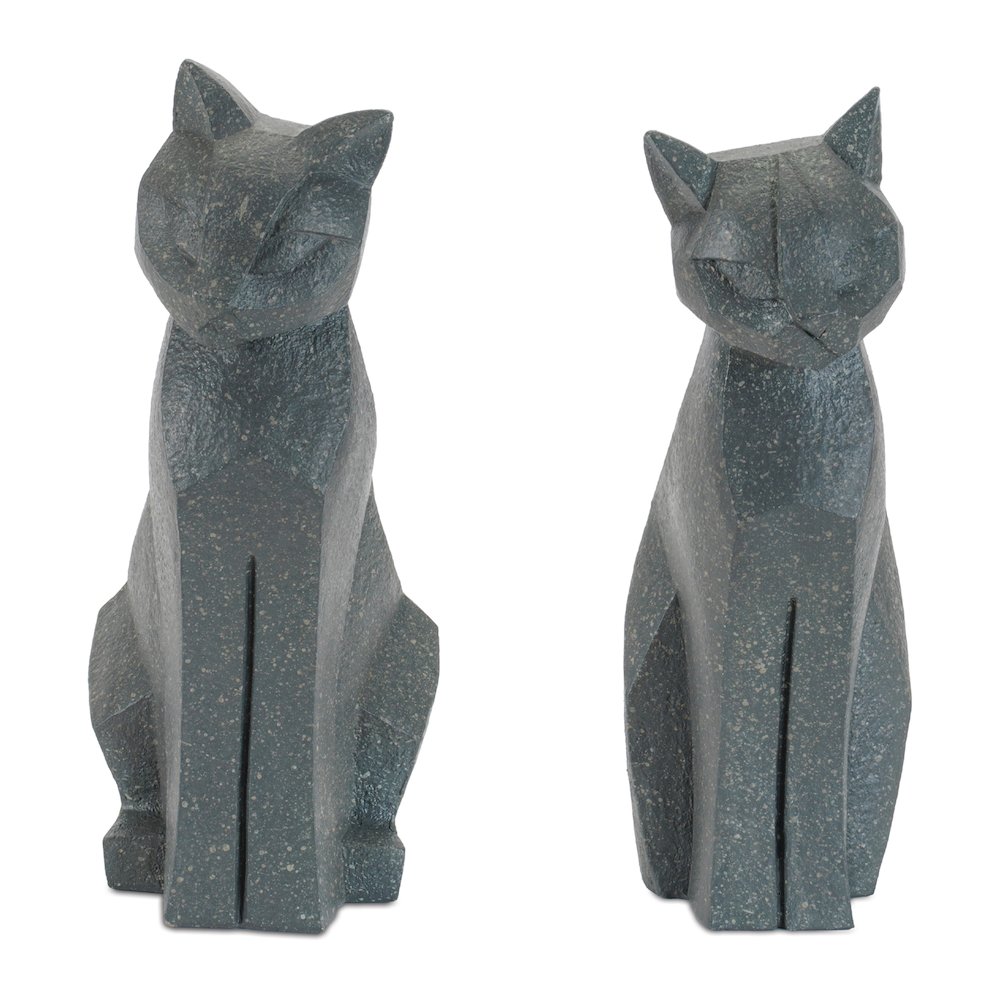 Modern Sitting Cat Statue (Set of 4). Picture 1