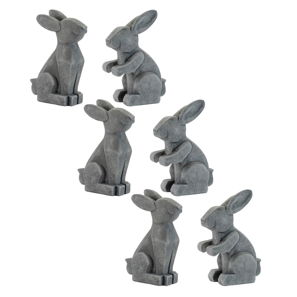 Modern Sitting Bunny Figurine (Set of 6). Picture 4