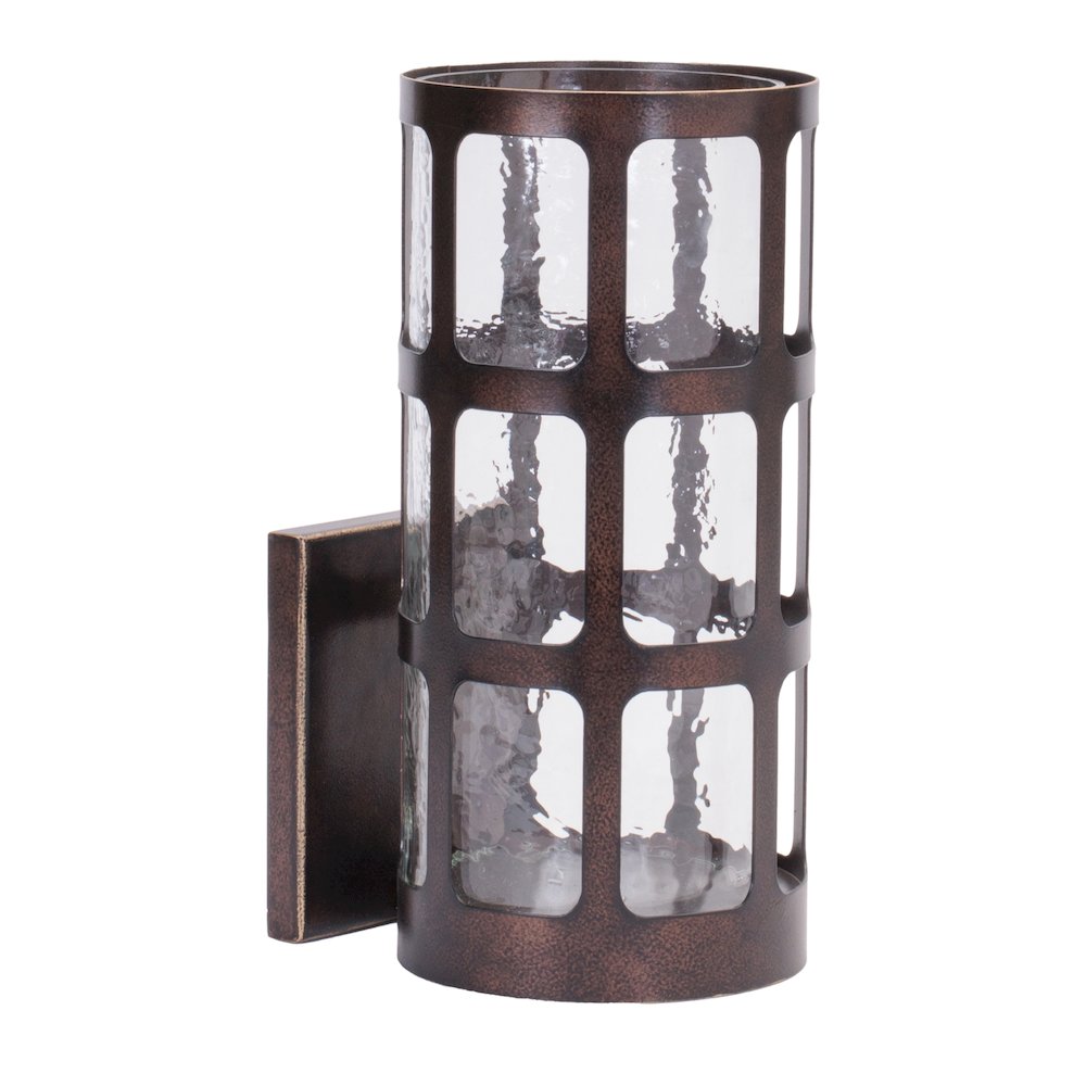 Metal Wall Sconce with Glass Insert 10.75"H. Picture 1
