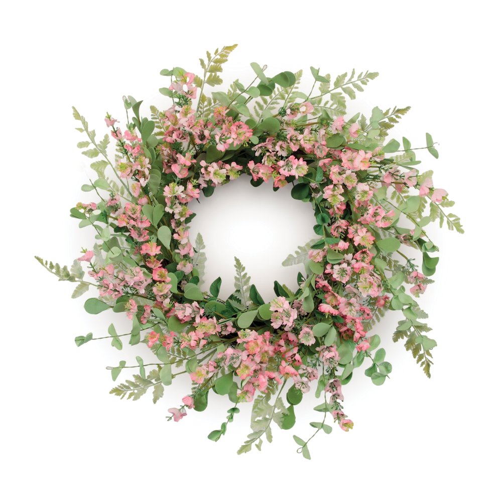 Mixed Blossom Floral Wreath 18"D. Picture 1