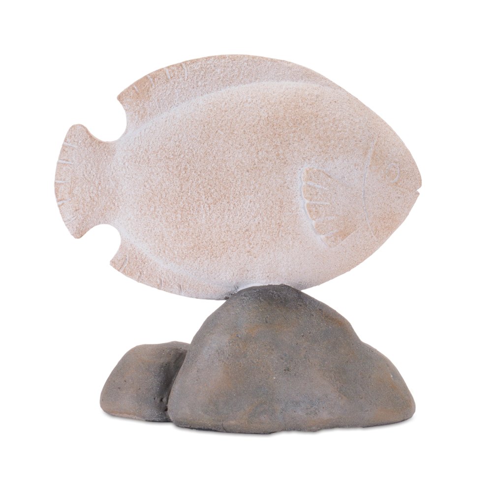 Fish on Rock Decor (Set of 4). Picture 3