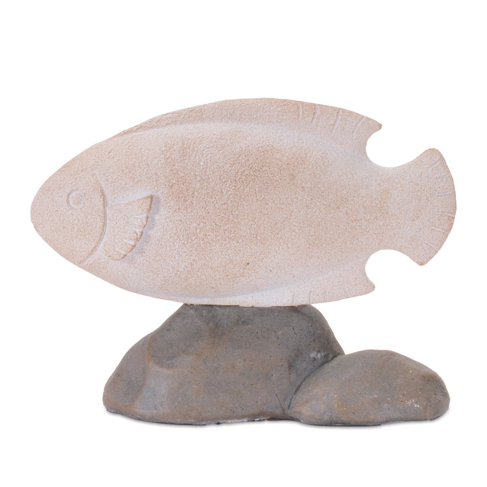 Fish on Rock Decor (Set of 4). Picture 4