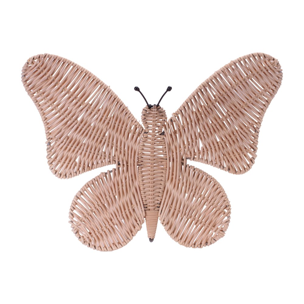 Woven Rattan Butterfly Wall Accent 18"L. Picture 1