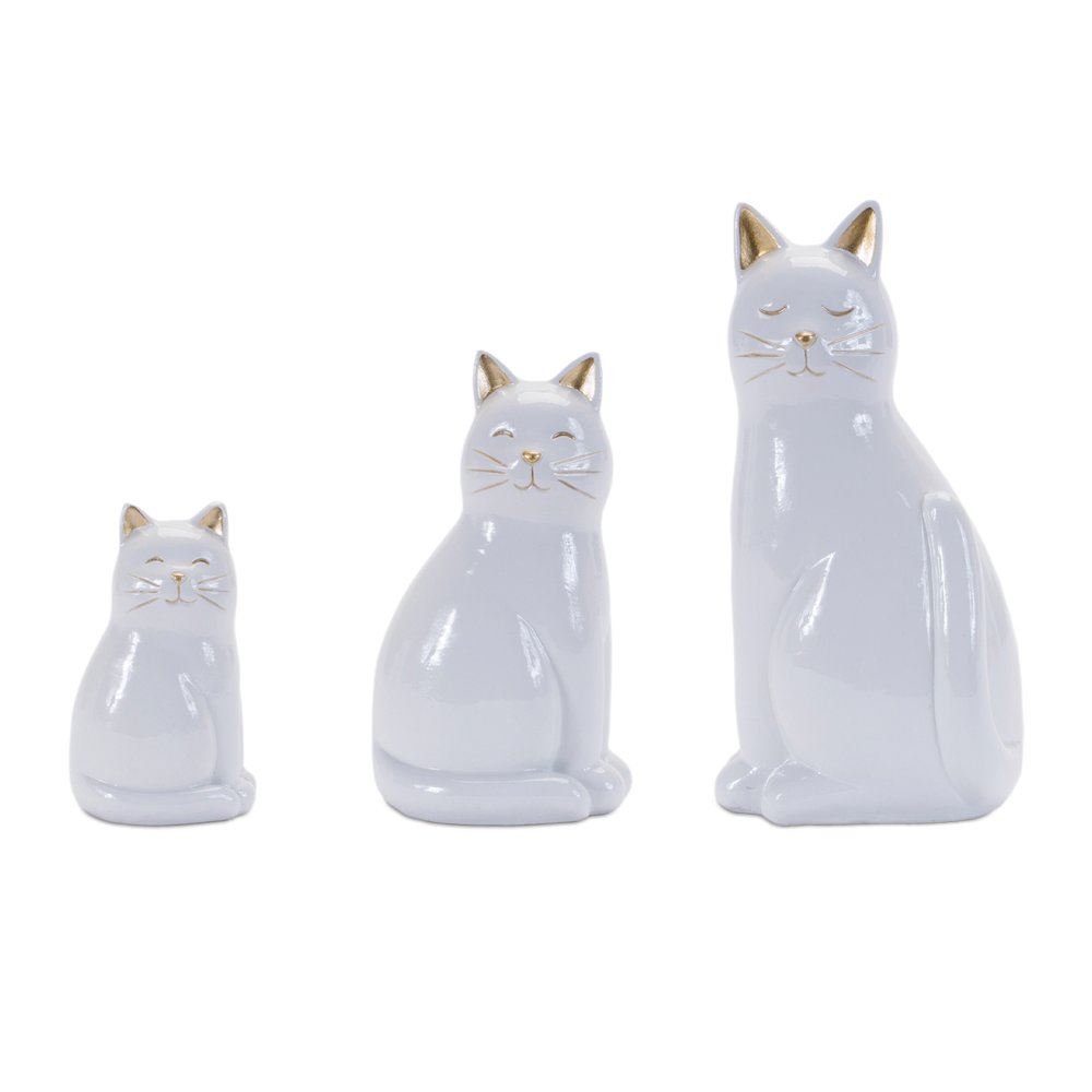 Sitting Cat Figurine (Set of 6). Picture 1