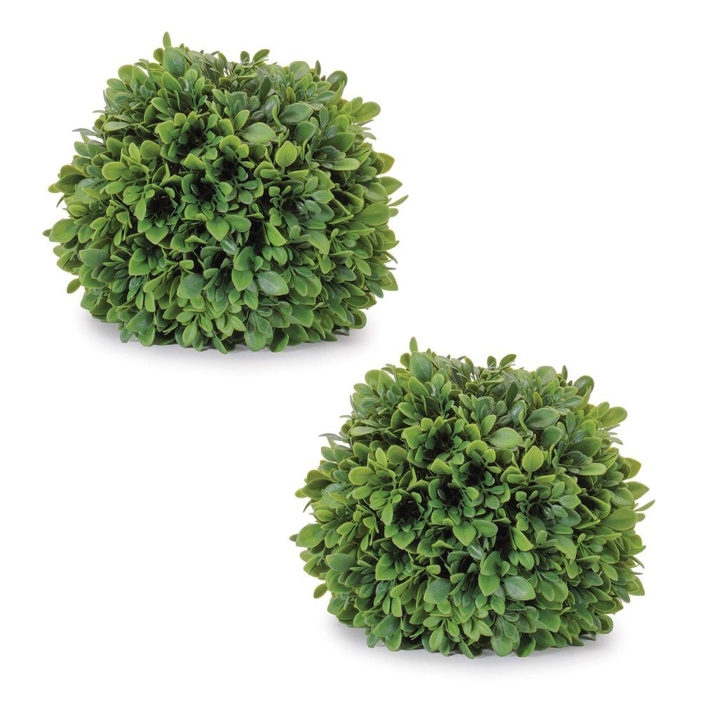 Boxwood Foliage Orb (Set of 2). Picture 2
