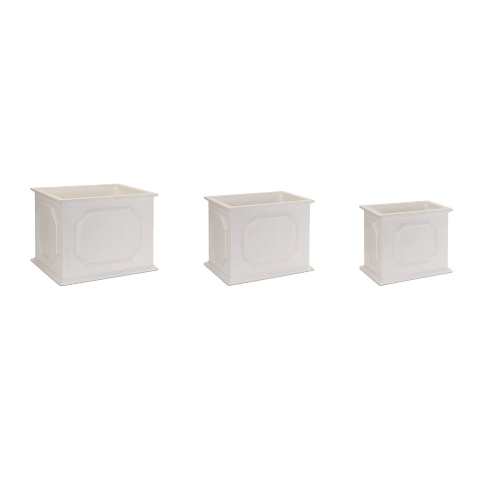 Wooden Box Planter (Set of 3). Picture 1