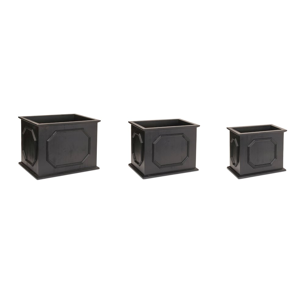 Wooden Box Planter (Set of 3). Picture 1