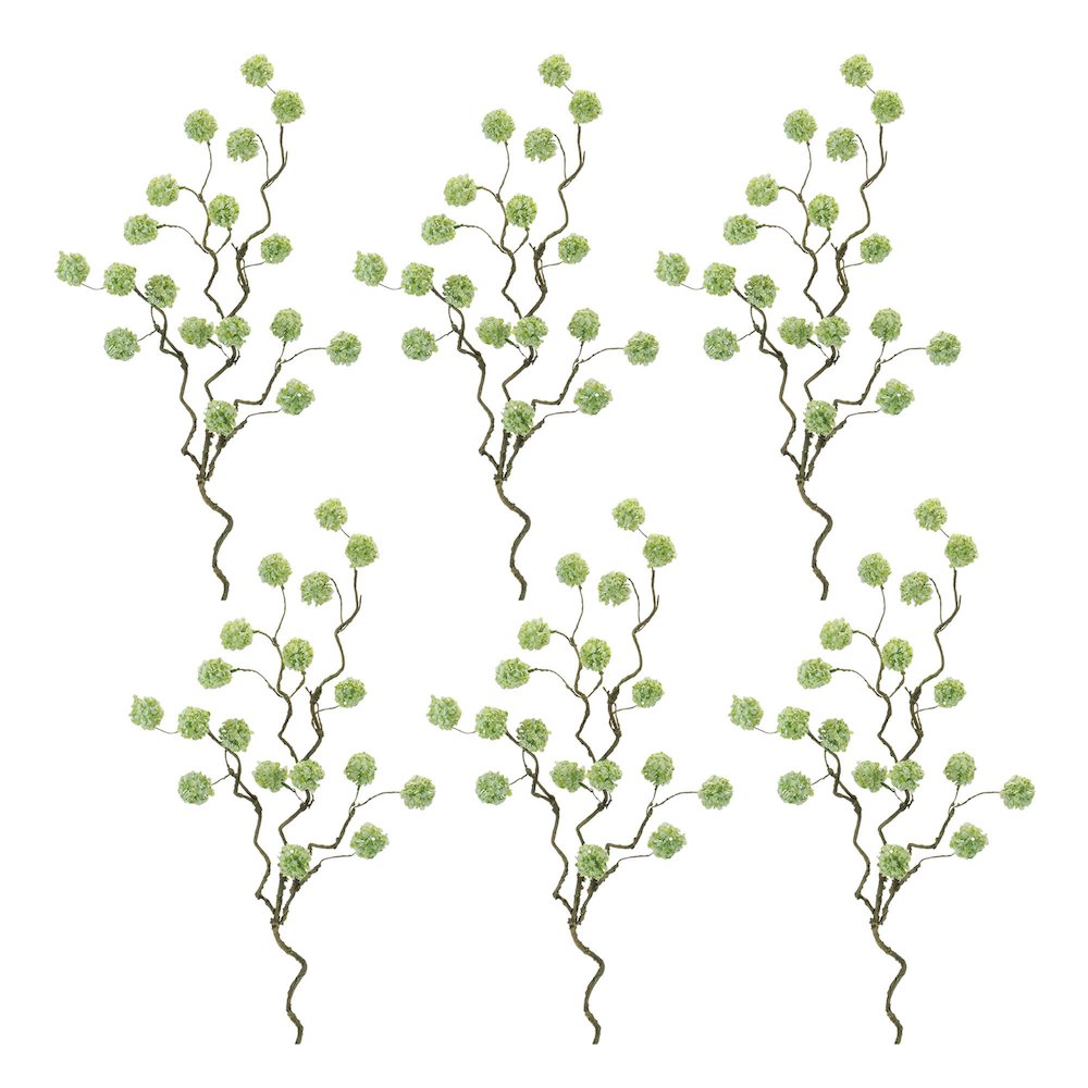 Snowball Floral Branch (Set of 6). Picture 3