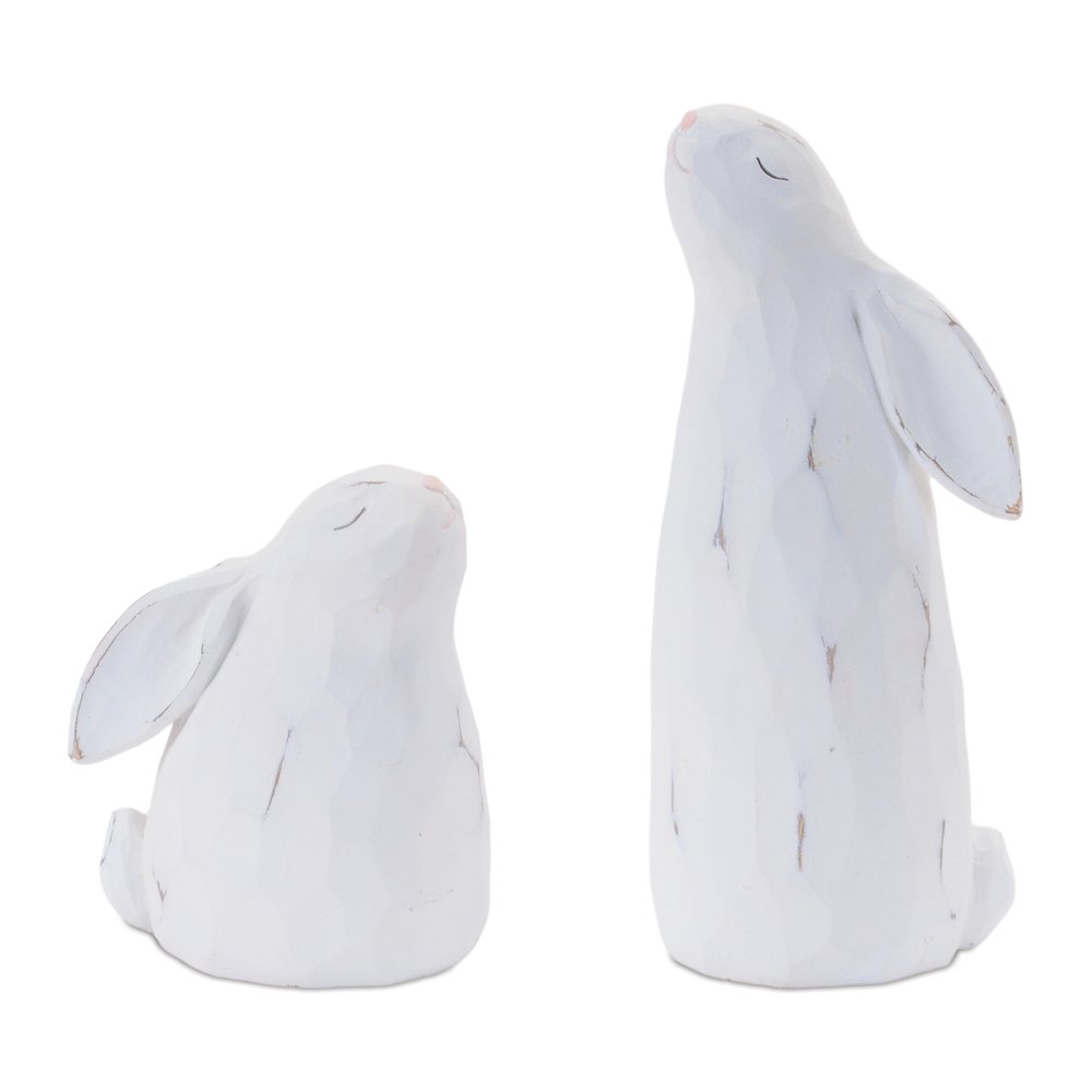 Carved Bunny Figurine (Set of 4). Picture 1