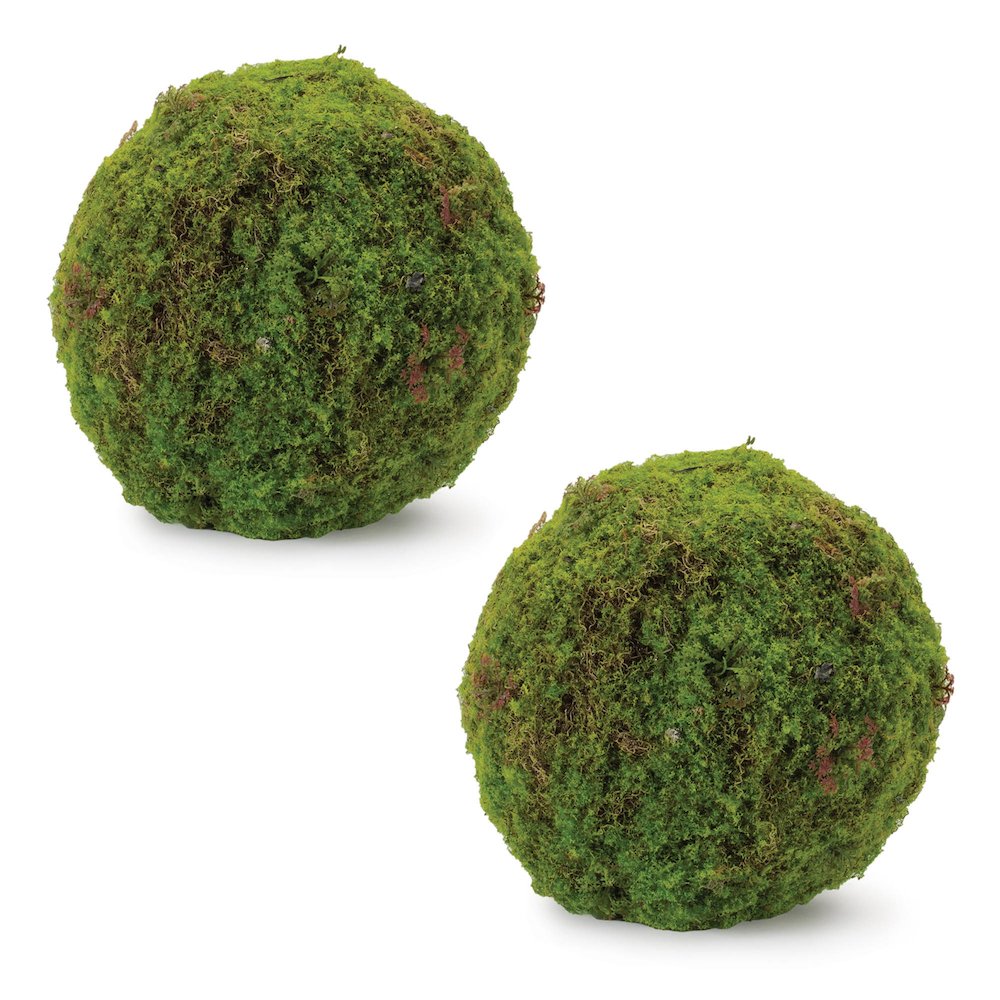 Faux Moss Orb (Set of 2). Picture 2