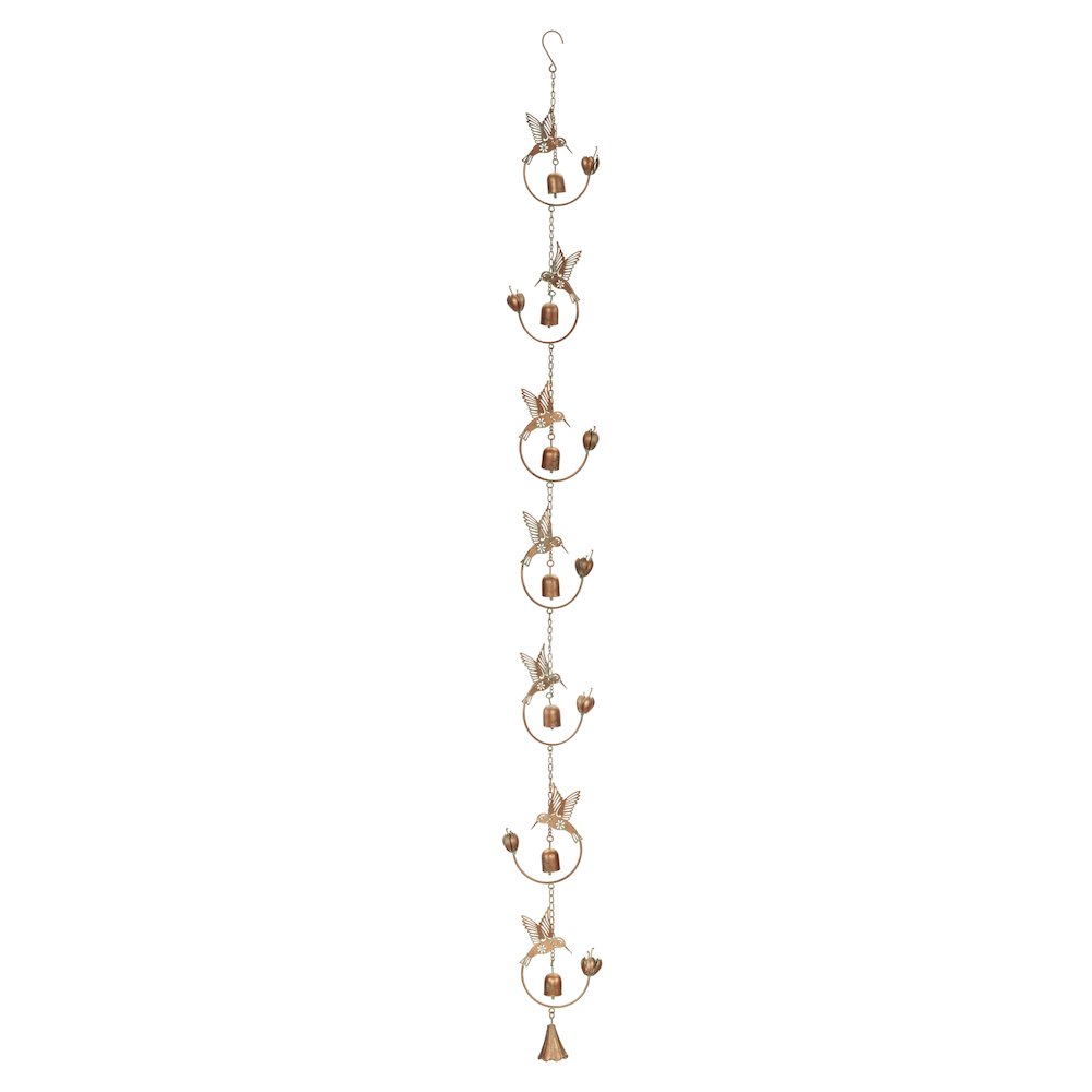 Iron Hummingbird and Bell Rain Chain. Picture 2