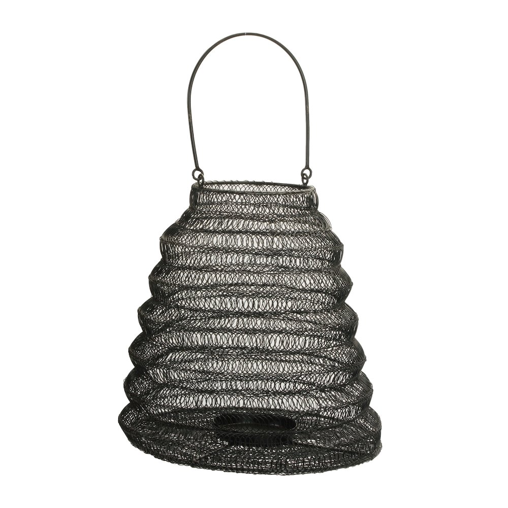 Hanging Mesh Iron Candle Lantern 11"H. Picture 1