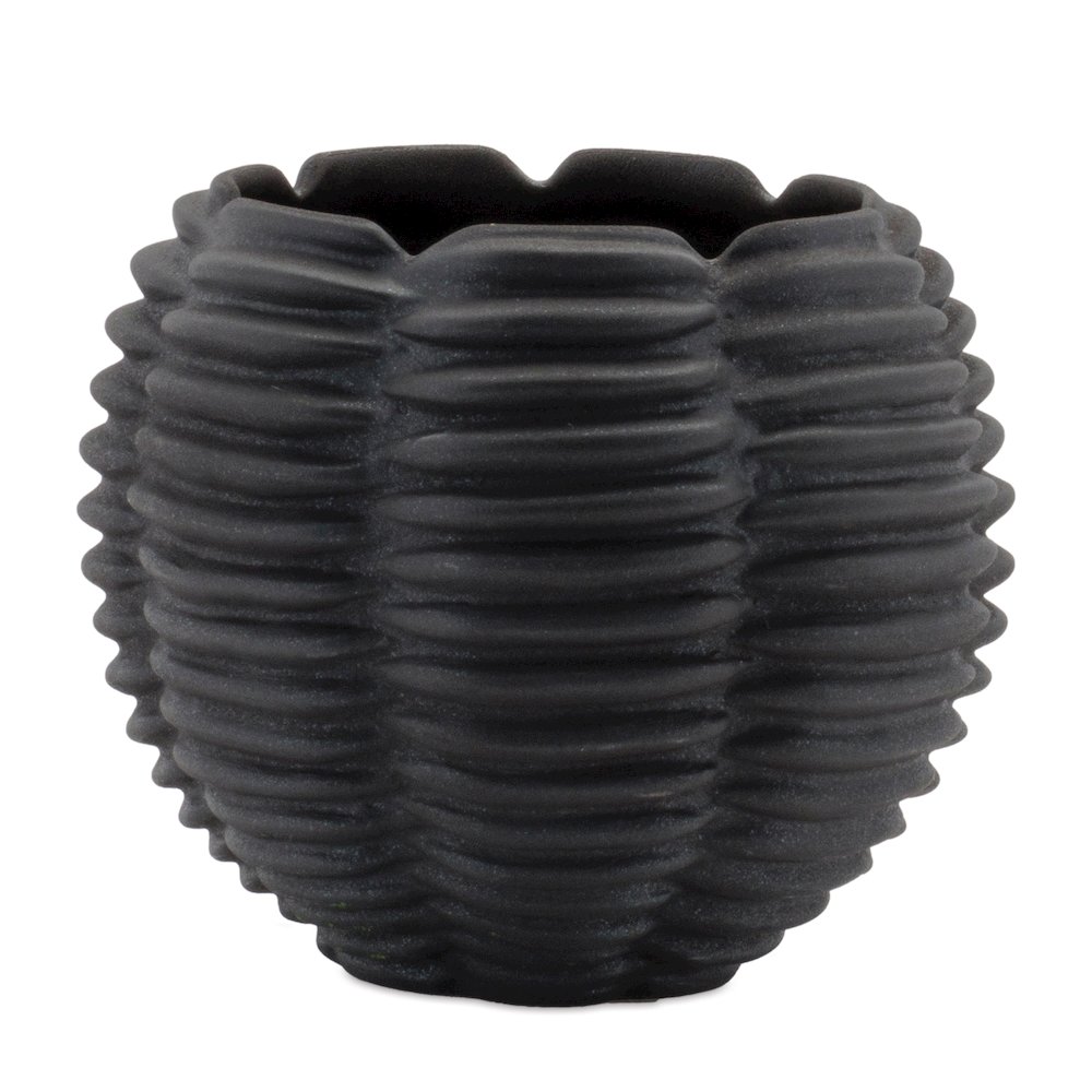 Ribbed Ceramic Bud Vase (Set of 2). Picture 1