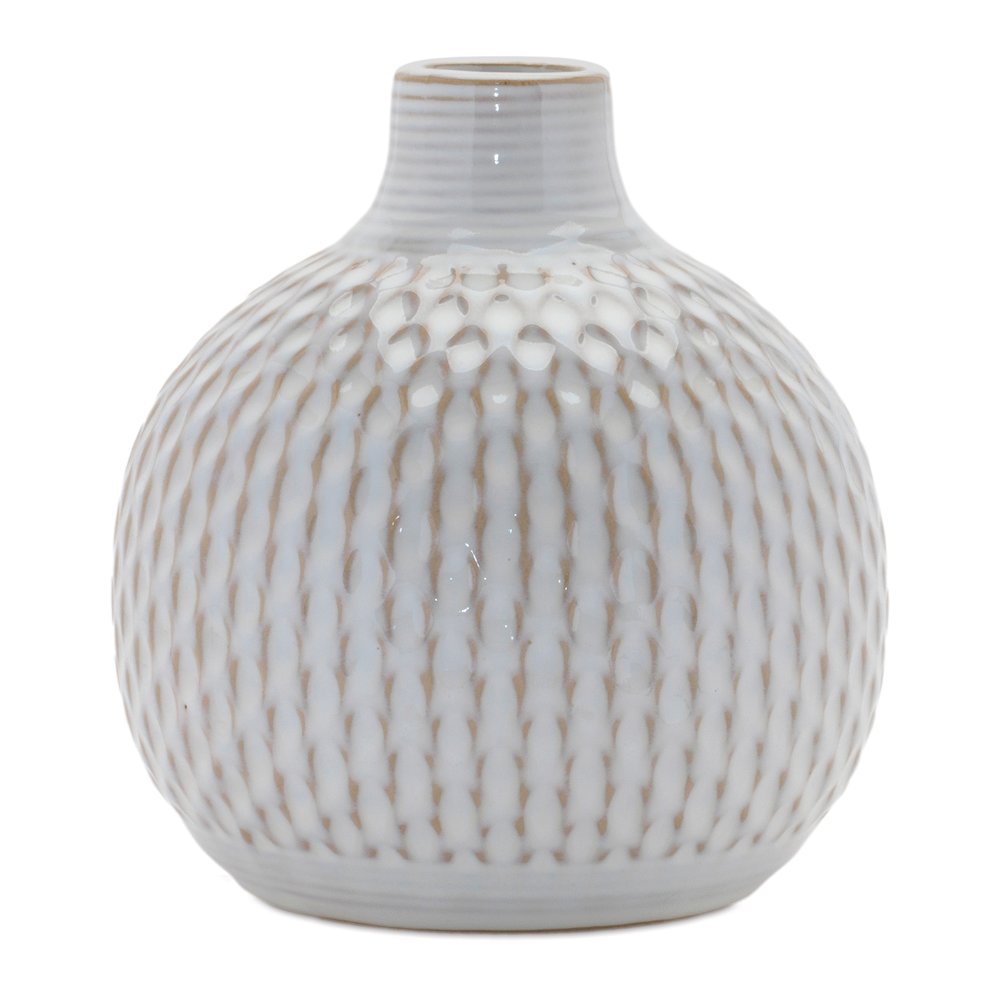 Notched Ceramic Bottle Vase (Set of 4). Picture 1