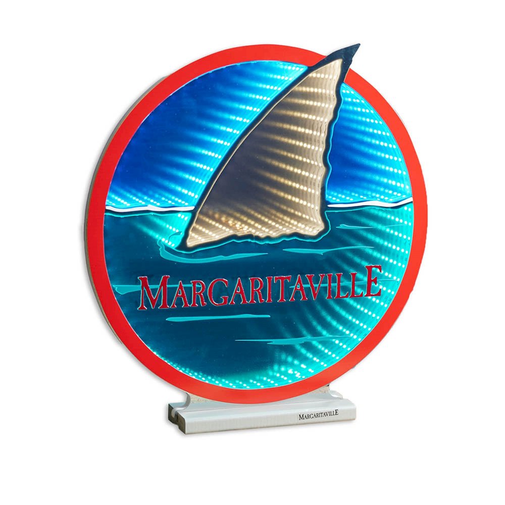 Margaritaville Shark Fin EkkoLight 16"H. Picture 1