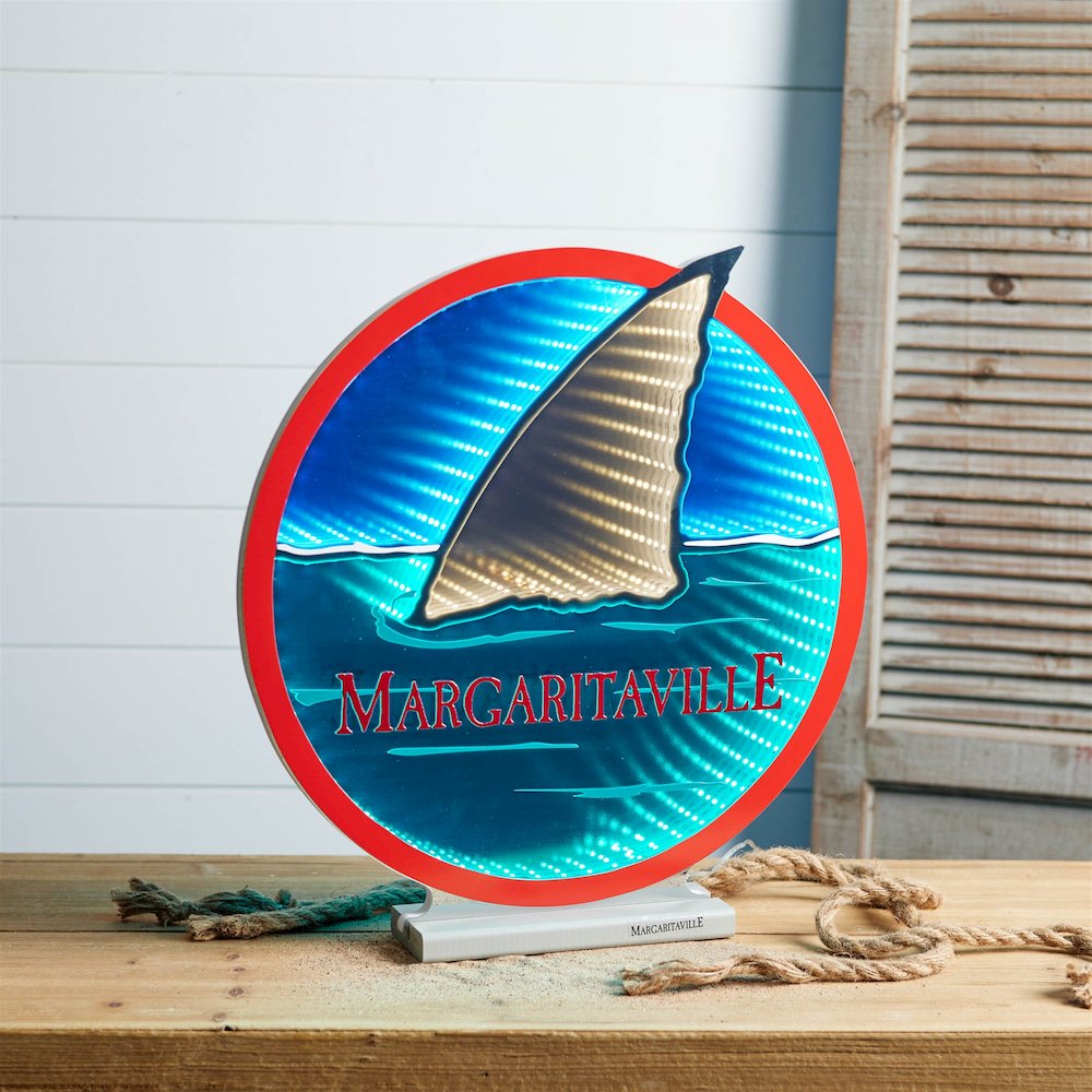 Margaritaville Shark Fin EkkoLight 16"H. Picture 2