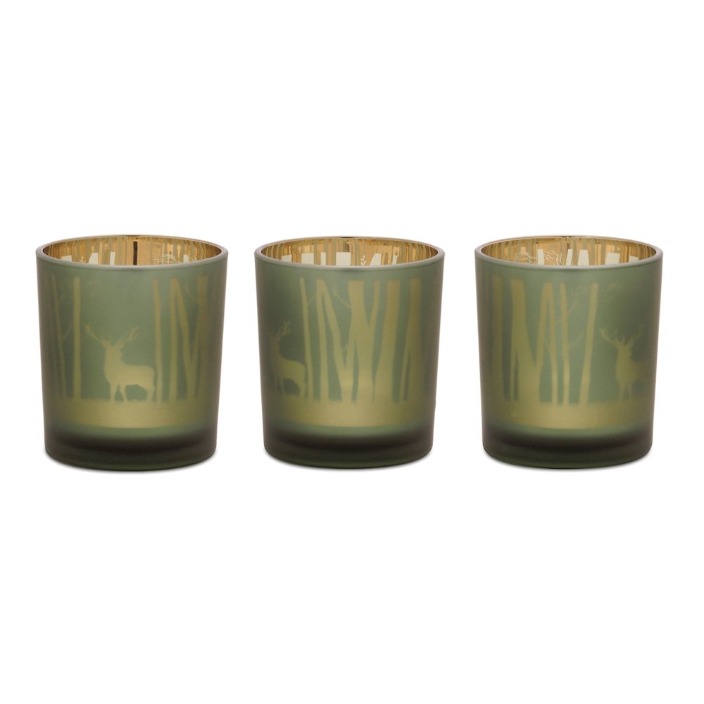 Mossy Oak Deer Votive (Set of 3). Picture 1