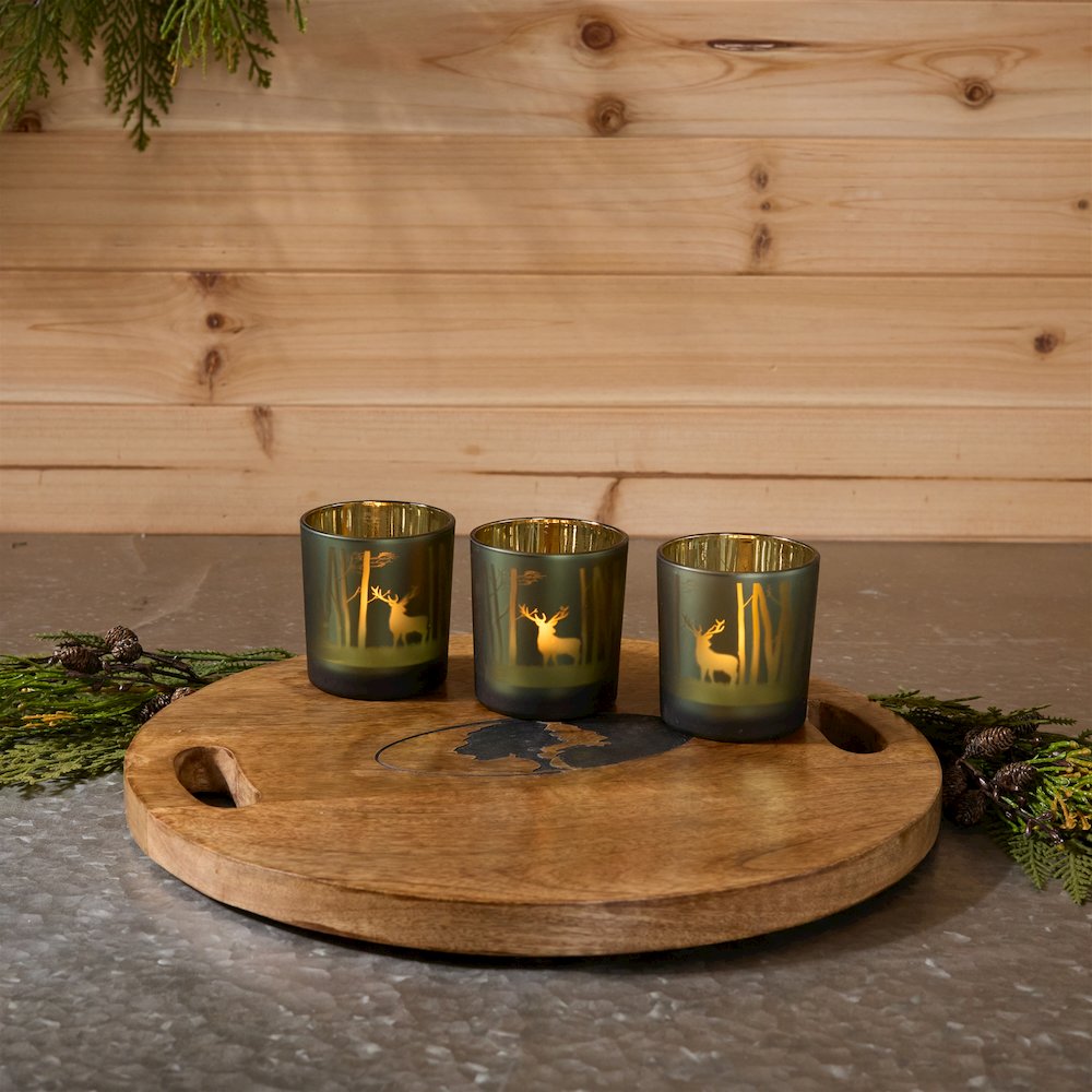 Mossy Oak Deer Votive (Set of 3). Picture 2