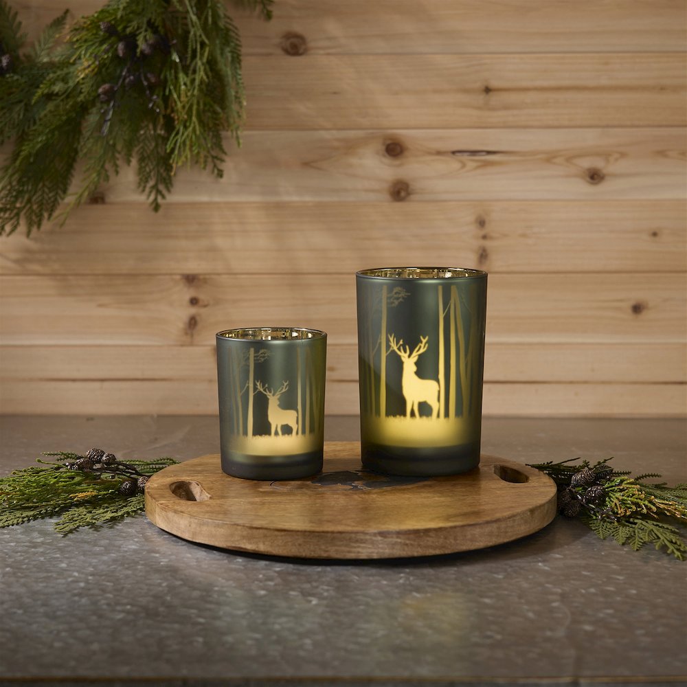 Mossy Oak Deer Candle Holder (Set of 2). Picture 2
