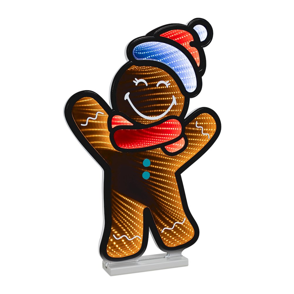 SmileyWorld(R) Gingerbread Man Ekkolight 24"H Acrylic UL Plug. Picture 1