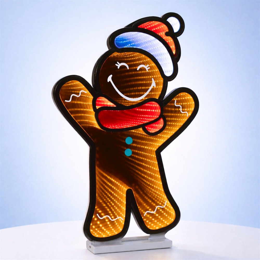 SmileyWorld(R) Gingerbread Man Ekkolight 24"H Acrylic UL Plug. Picture 2