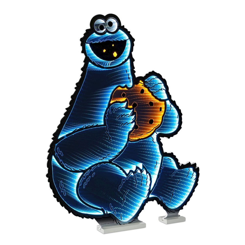Sesame Street Cookie Monster Ekkolight 35”H Acrylic UL Plug. Picture 1