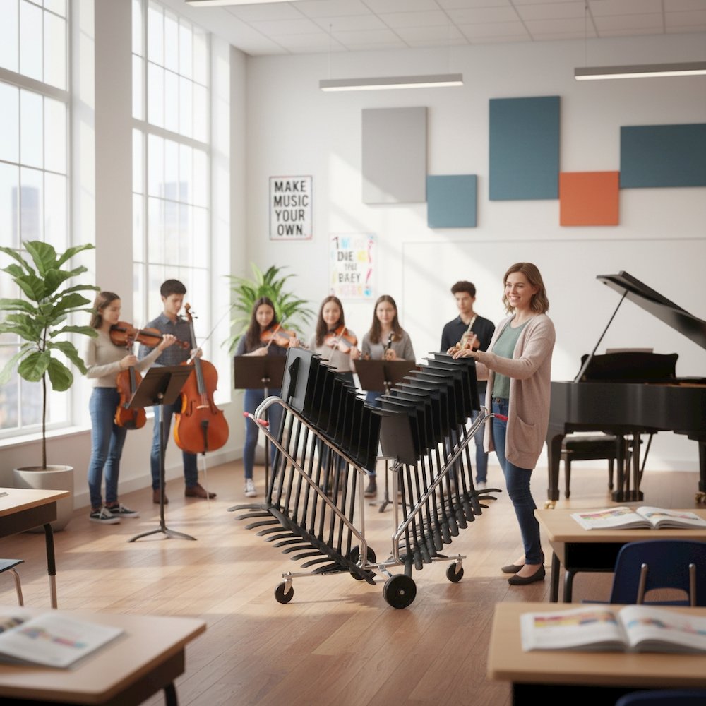 NPS® Dolly for 20 Melody Music Stands. Picture 5