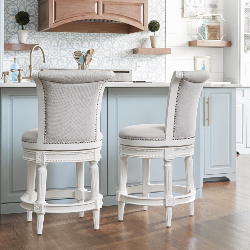 Chapman 26in. Wood Counter-Height Swivel Barstool with High-Back. Picture 6