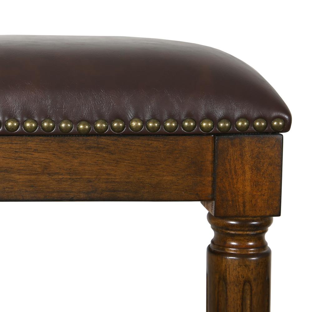 Manchester 31"H Square Bar Stool, Distressed Walnut. Picture 4