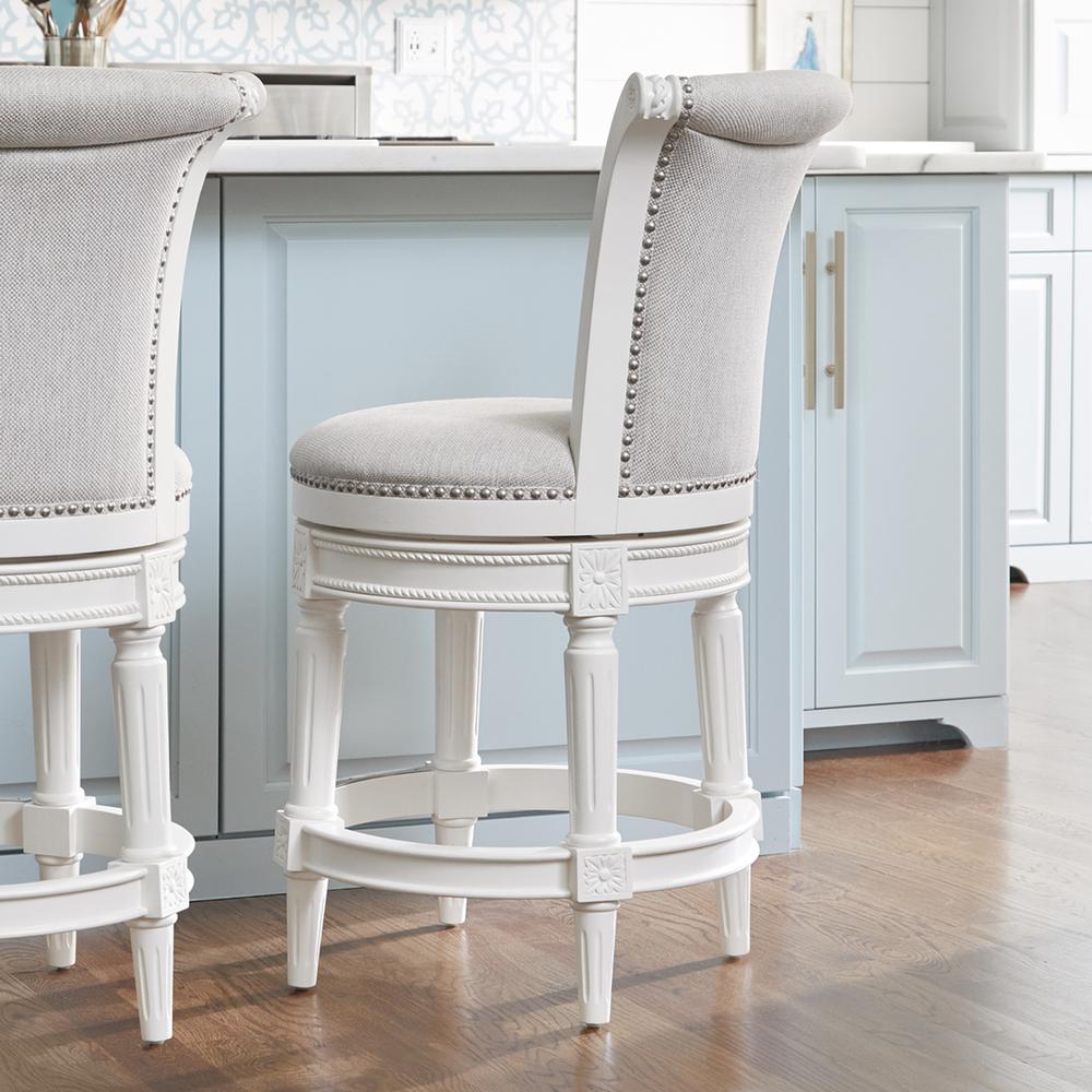 Chapman 26in. Wood Counter-Height Swivel Barstool with High-Back. Picture 4