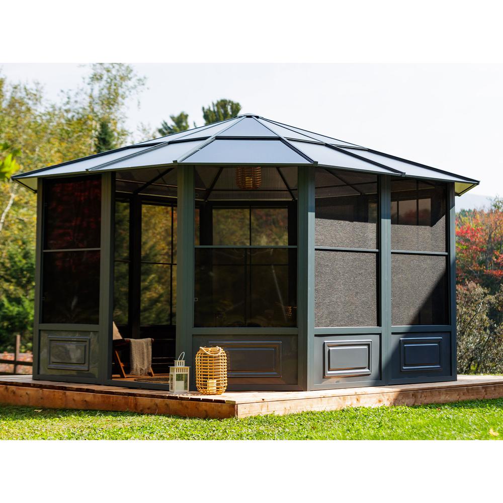 Florence Solarium 12 Ft. x 12 Ft. in Slate. Picture 2