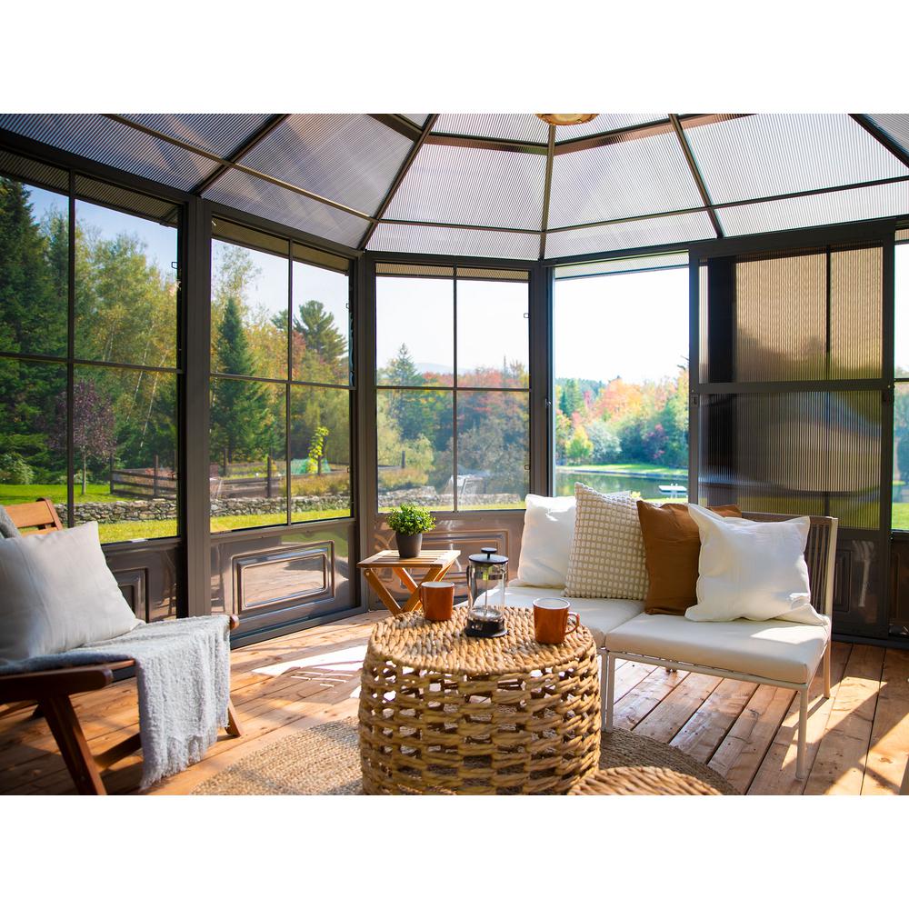 Florence Solarium 12 Ft. x 12 Ft. in Slate. Picture 4