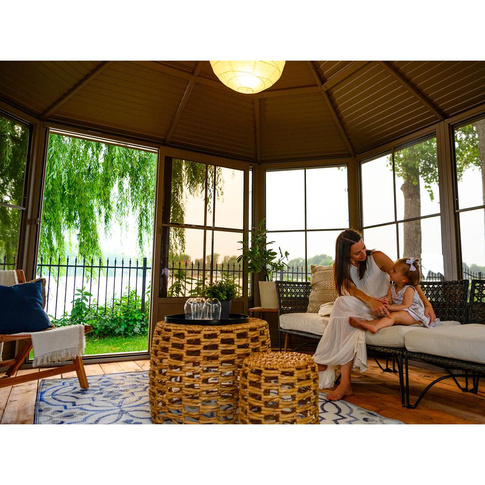 Florence Solarium with Metal Roof 12'x12' Sand. Picture 3