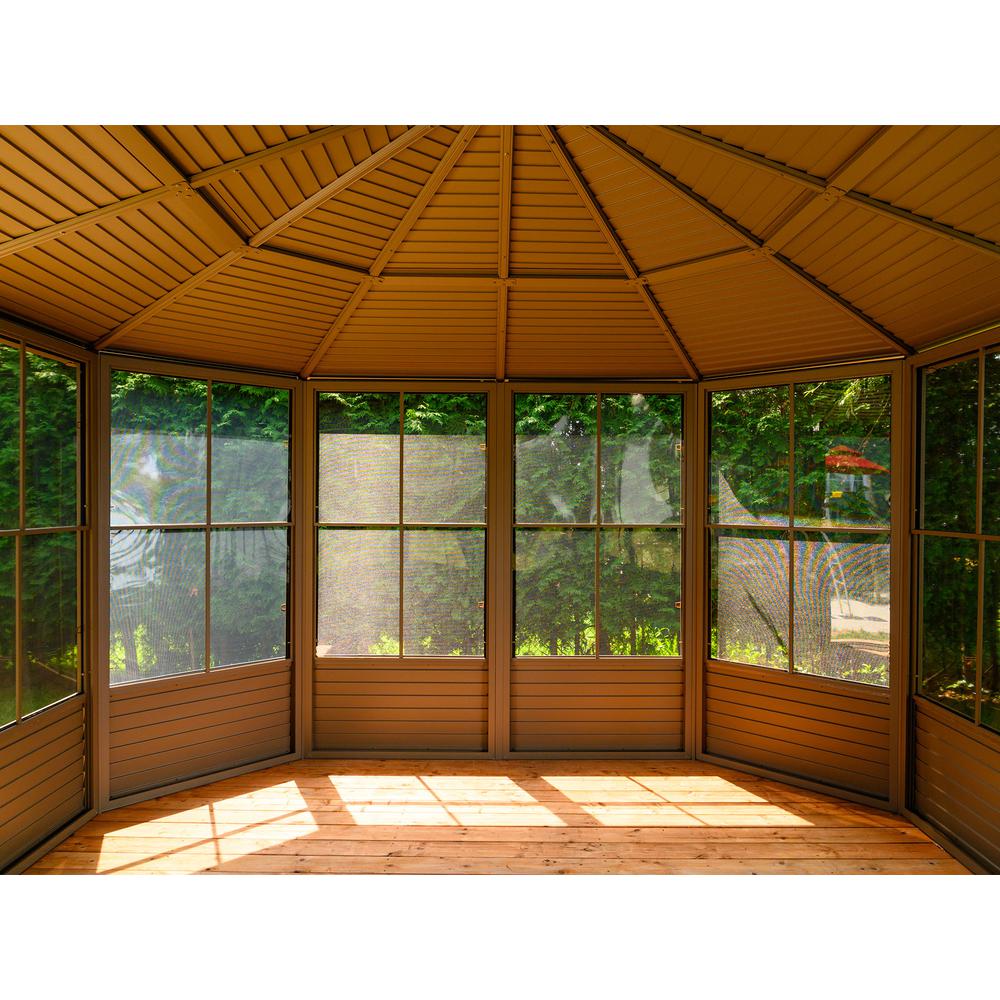 Florence Solarium with Metal Roof 12'x15' Sand. Picture 4