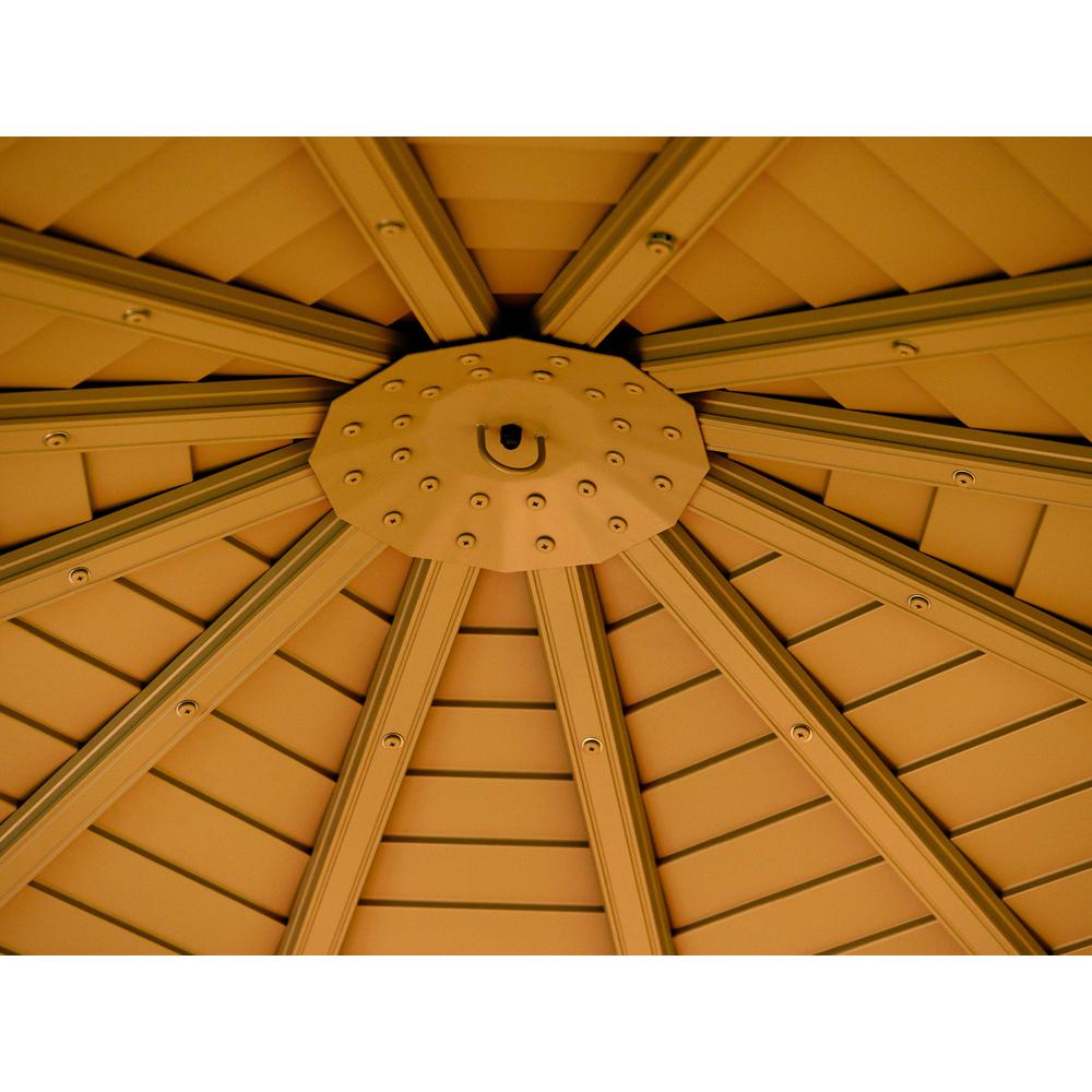 Florence Solarium with Metal Roof 12'x15' Sand. Picture 7
