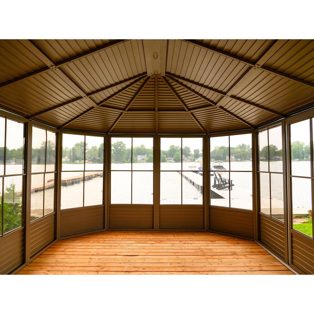 Florence Solarium with Metal Roof 12'x18' Sand. Picture 8