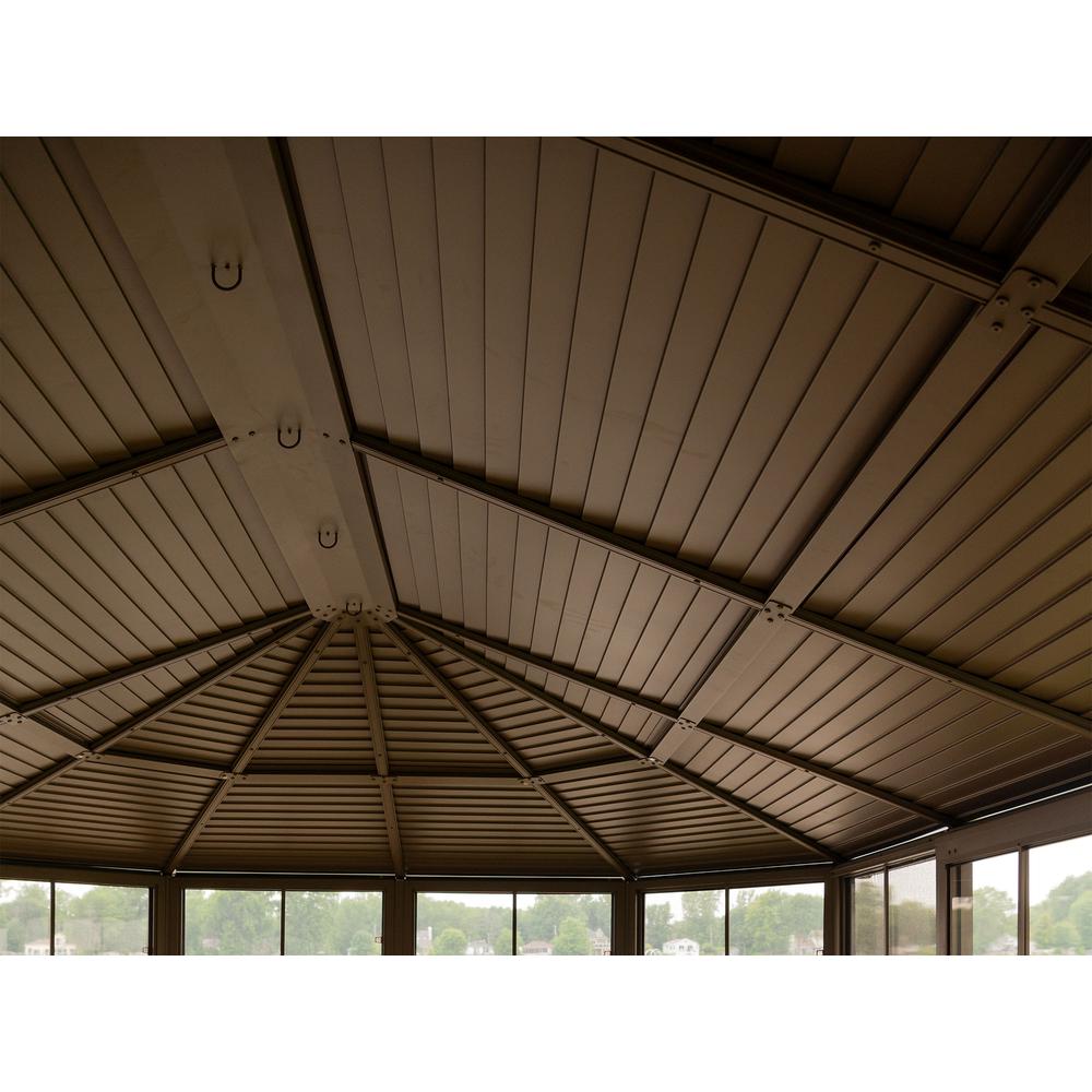 Florence Solarium with Metal Roof 12'x18' Sand. Picture 12