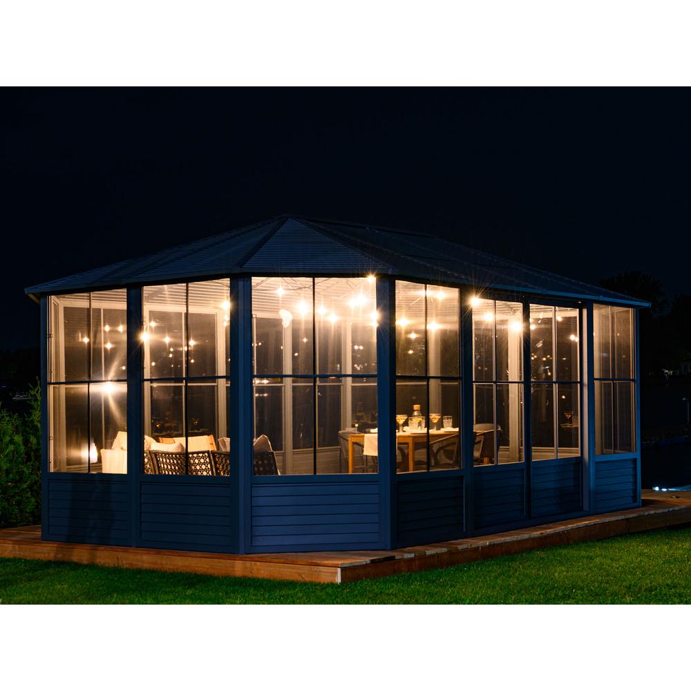 Florence Solarium with Metal Roof 12'x18' Slate. Picture 5