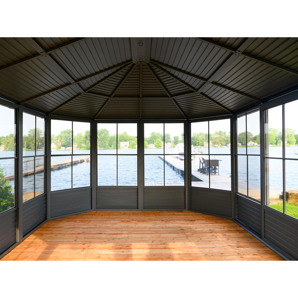 Florence Solarium with Metal Roof 12'x18' Slate. Picture 6