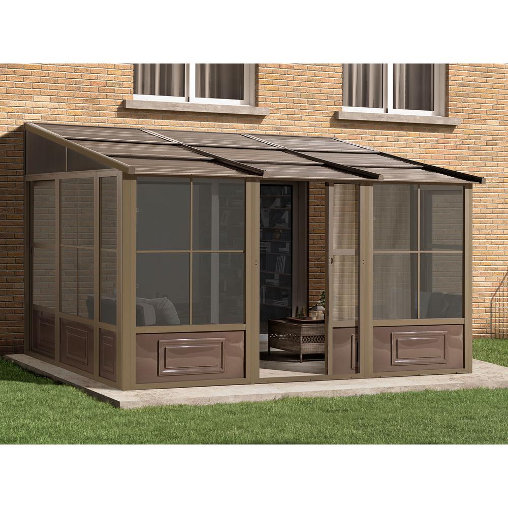 Florence Add-A-Room with Metal Roof 10 Ft. x 12 Ft. in Sand. Picture 2