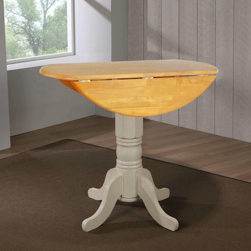42" Round Extendable Drop Leaf Counter Height Pub Table. Picture 4