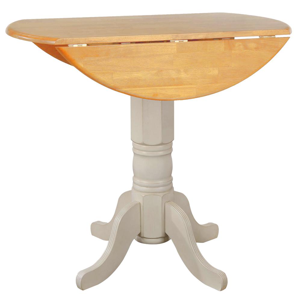 42" Round Extendable Drop Leaf Counter Height Pub Table. Picture 3