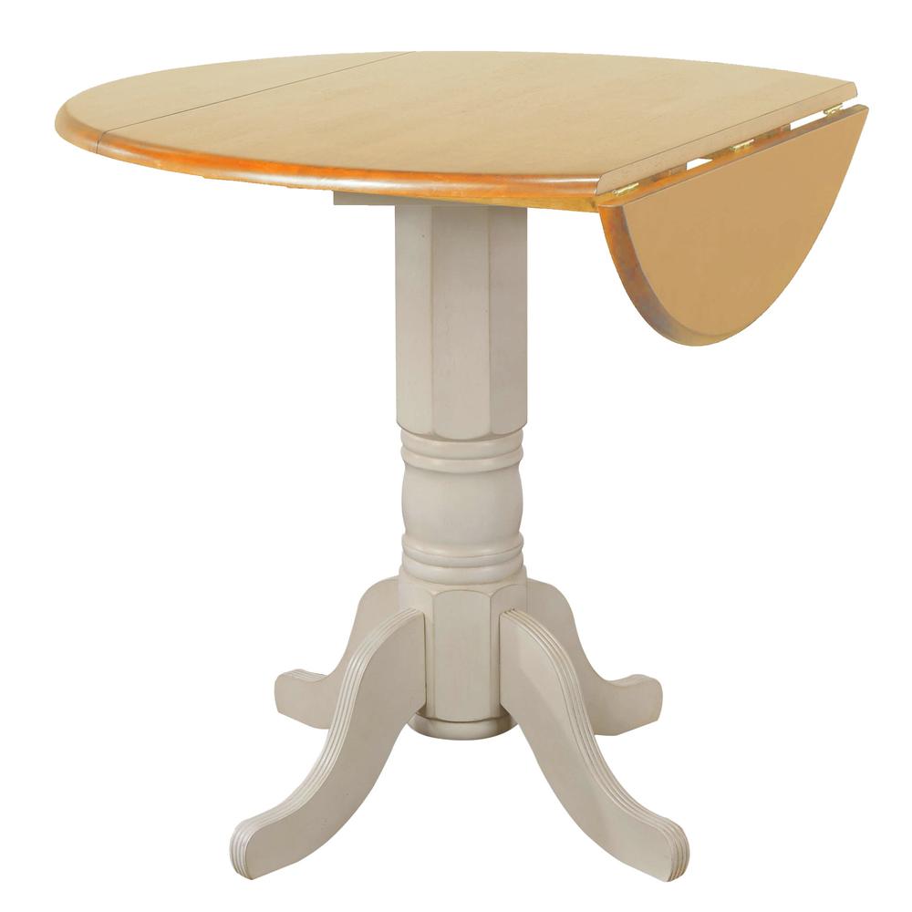 42" Round Extendable Drop Leaf Counter Height Pub Table. Picture 2