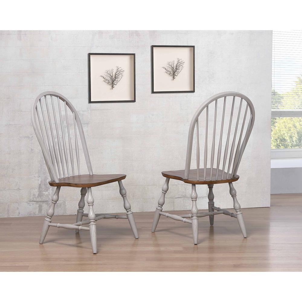 Country Grove 8 Piece 96" Oval Double Pedestal Extendable Dining Table Set. Picture 4