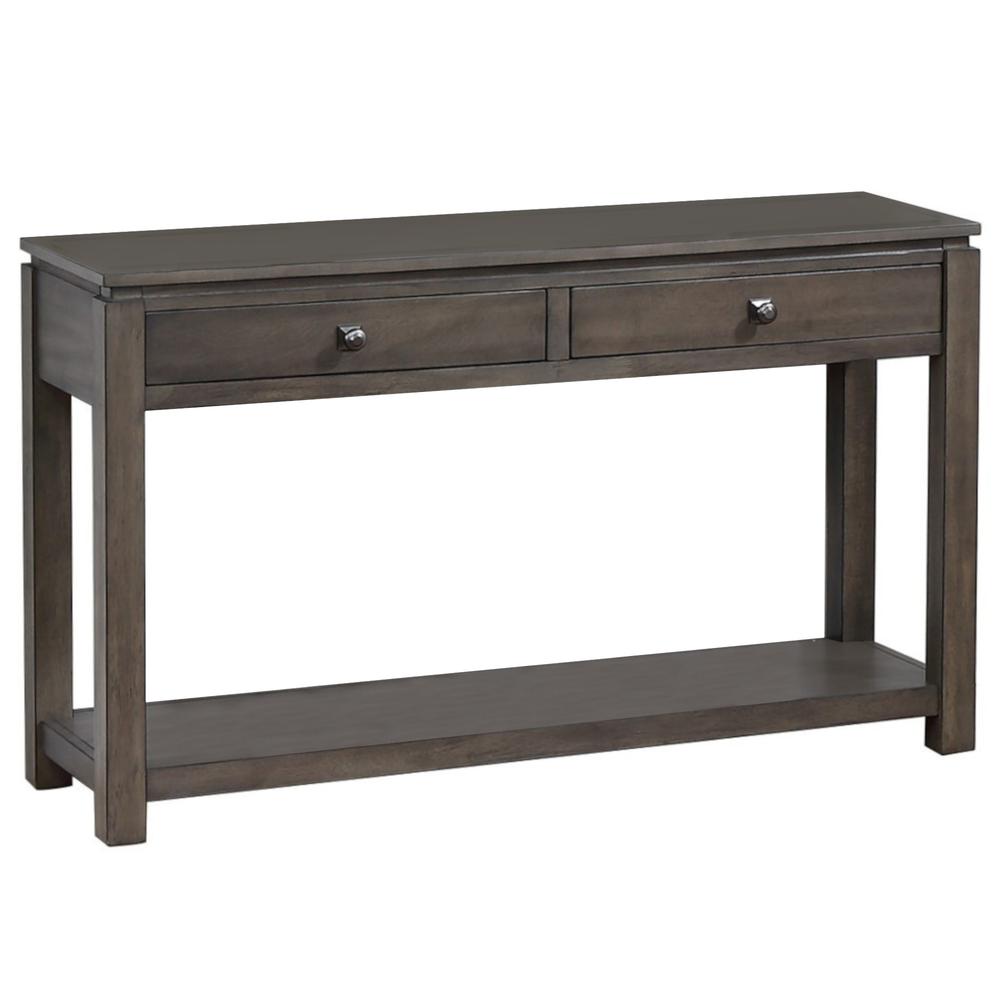 Shades of Gray 3 Piece Living Room Table Set with Drawers and Shelves. Picture 4