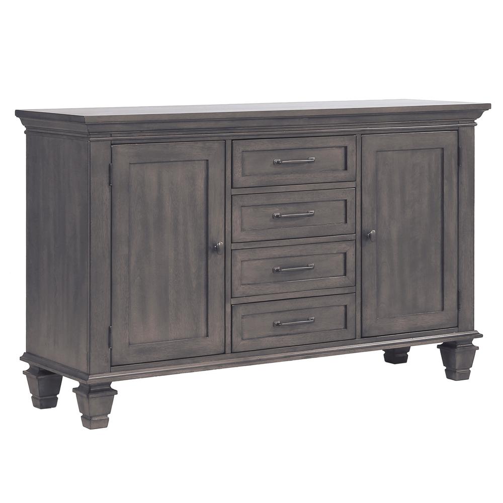 Shades of Gray Lighted China Cabinet. Picture 1
