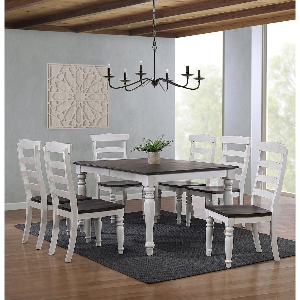 French Chic 60"-78"-96" Wide Extendable Dining Table. Picture 4