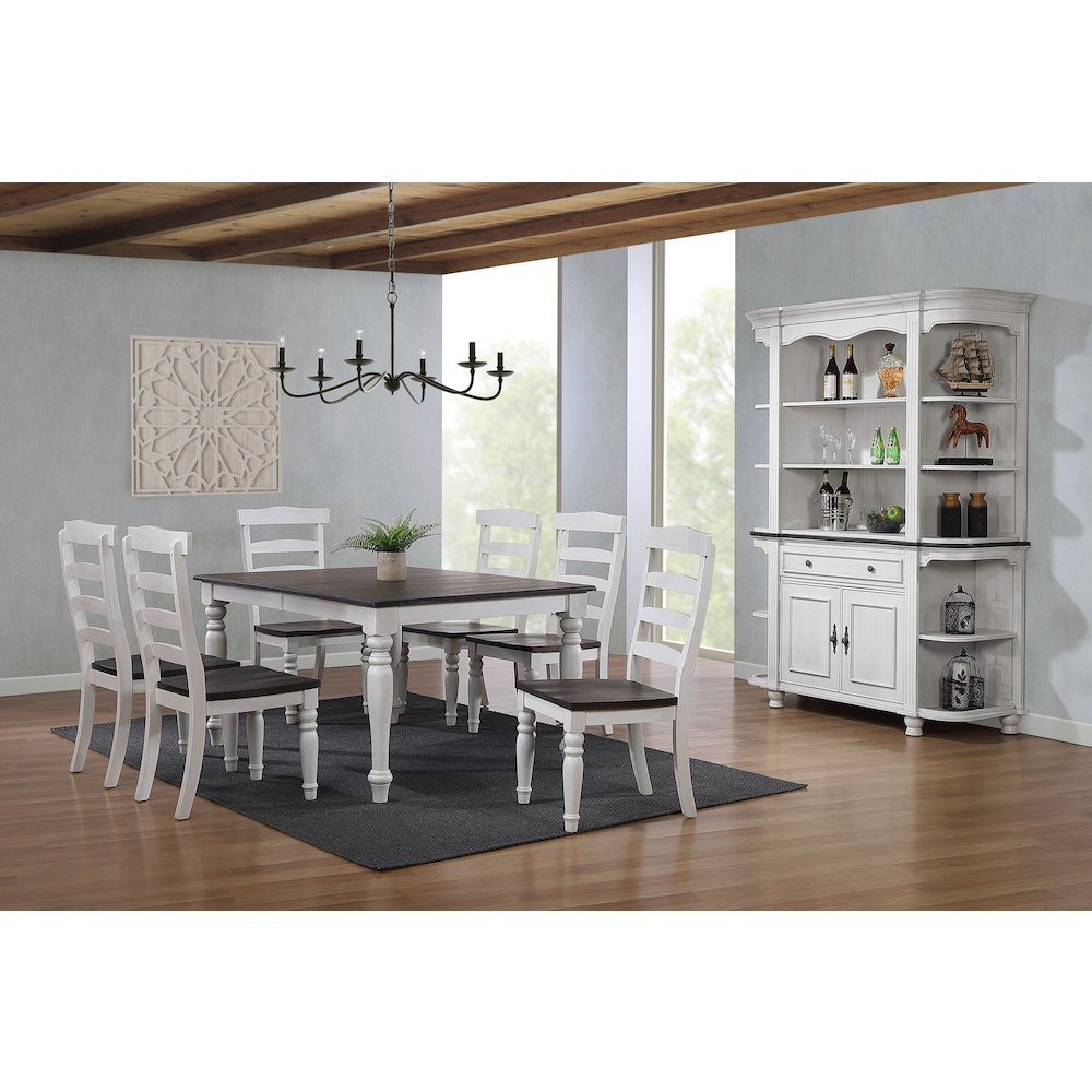 French Chic 60"-78"-96" Wide Extendable Dining Table. Picture 2