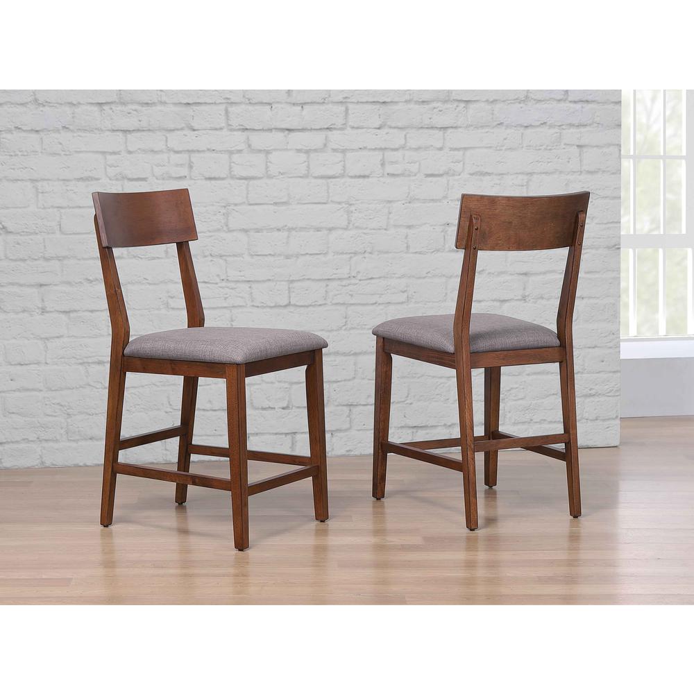 Mid Century 6 Piece 48" Square Counter Height Pub Table Dining Set. Picture 4