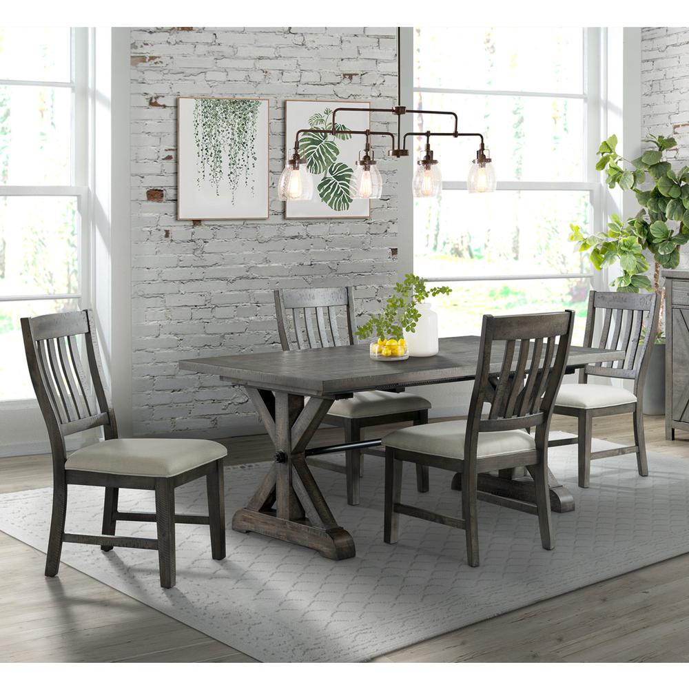 Trestle 5 Piece Dining Set. Picture 4